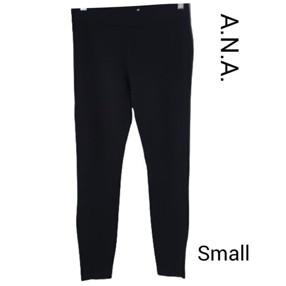 ANA Women's Black Stretchy Leggings Low Rise Pull On Work Pants Small NWOT - Picture 1 of 4